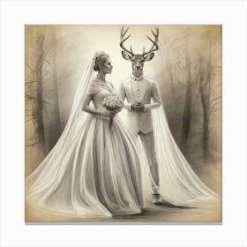 Wedding In The Woods Canvas Print