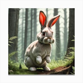 Rabbit In The Woods 5 Canvas Print