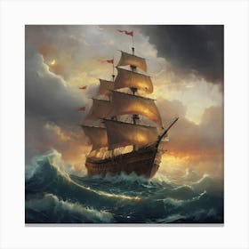 Sailing In The Storm Canvas Print