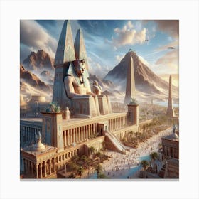 Egyptian City Canvas Print