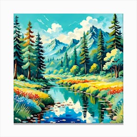 Landscape Painting 3 Canvas Print