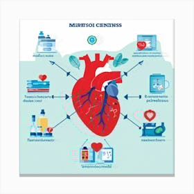 Heart Diagram Canvas Print