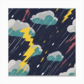 Lightning Bolts In The Sky 2 Canvas Print