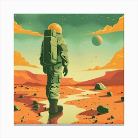 Astronaut In Space Canvas Print