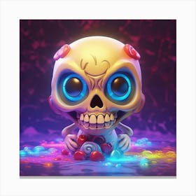 Day Of The Dead Skull 10 Canvas Print