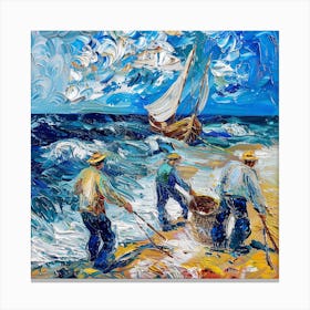 Van Gogh Style: The Mussel Fishers of Zeeland Canvas Print
