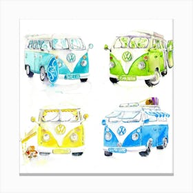 Vw Camper Vans Canvas Print