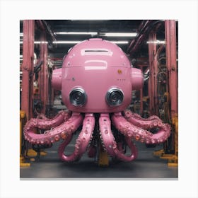 Pink Octopus Canvas Print