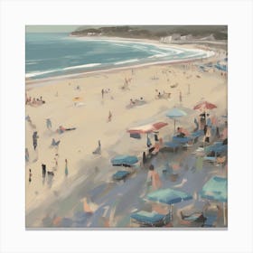 Crowded Beach Canvas Print