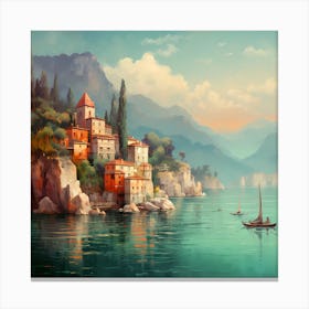 Abstract Reflections of Amalfi Canvas Print