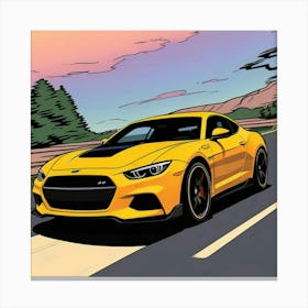 Aggressive Sports Car Front Angle in Detail Canvas Print