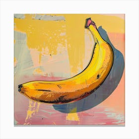 Banana with Shadow Canvas Print