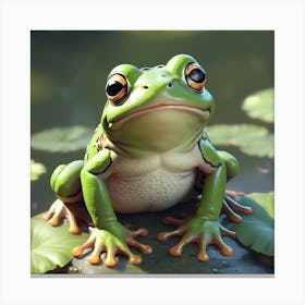 Cute frog Canvas Print