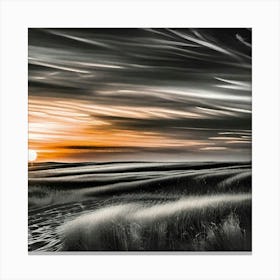 Sunset In The Dunes Canvas Print
