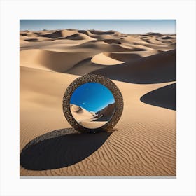 Mirror In The Desert 3 Canvas Print
