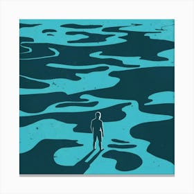 Man In The Water 1 Canvas Print