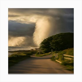 Stormy Day At The Beach Canvas Print