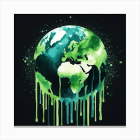 Earth Dripping Canvas Print