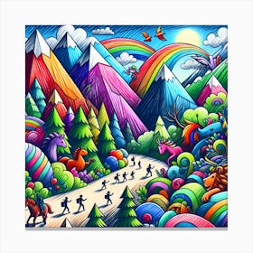 Super Kids Creativity:Rainbows And Mountains Canvas Print