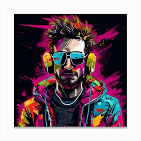 Dj splash Canvas Print