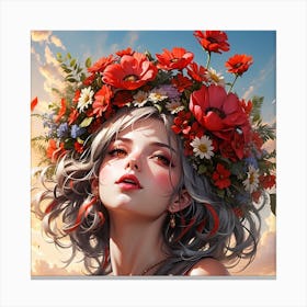 Flower Girl Canvas Print