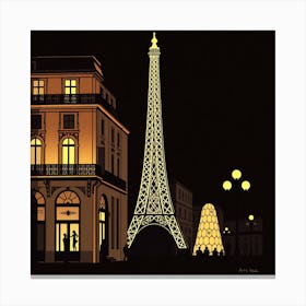 Paris At Night Canvas Print