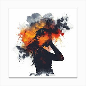 Silhouette Of A Woman 27 Canvas Print