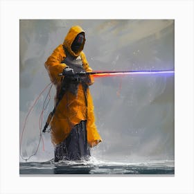Myeera Jedi Knight Disguised As A Fisherman Holding A Fishing P 69e864a1 4e64 47b2 9b47 7b36f28d35fe Canvas Print