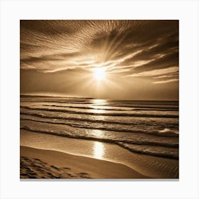 Sunset At The Beach 423 Canvas Print