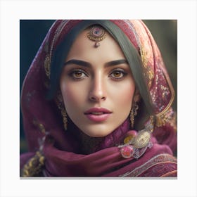 Muslim Girl Canvas Print