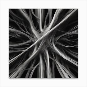 Black And White Abstract Painting Canvas Print