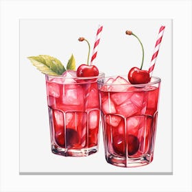 Cherry Cocktail 3 Canvas Print