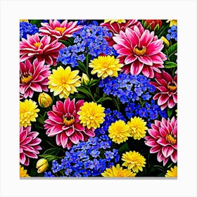 Dahlias 2 Canvas Print