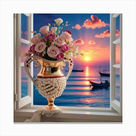 Sunset In A Vase 1 Canvas Print