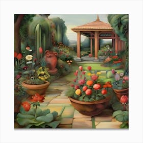 Garden Of Flowers Canvas Print