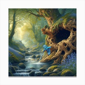 Stream In The Woods Canvas Print