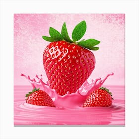 Strawberry Splash Canvas Print