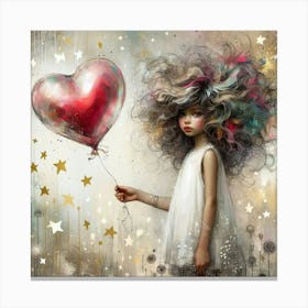 Heart Balloon Canvas Print