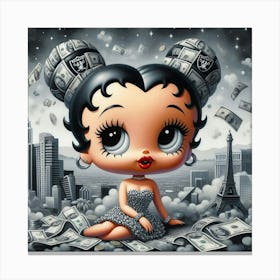 Betty Las Vegas Raiders Doll Canvas Print