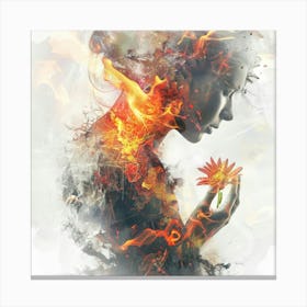 Fire And Flames 1 Canvas Print