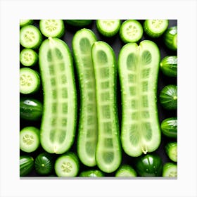 Cucumber As A Frame (71) Canvas Print
