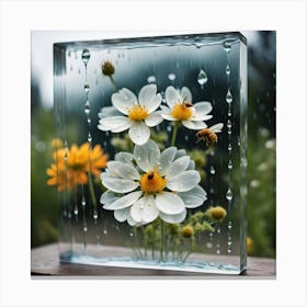 Flowers In The Rain Canvas Print