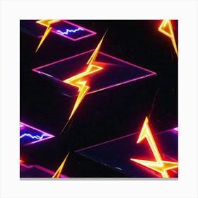 Neon sparks Canvas Print