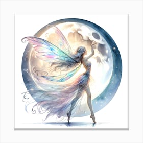 Fairy In The Moonlight Canvas Print