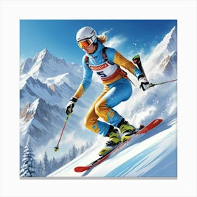 Default Alpine Ski Art 0 Canvas Print