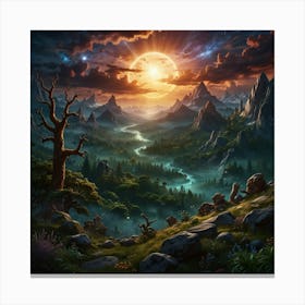 Fantasy Landscape Painting 18 Canvas Print