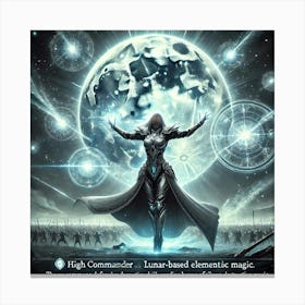 High Commander Selene Lunar Magic Canvas Print