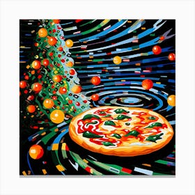 Christmas Pizza Canvas Print