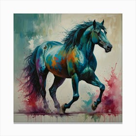 'Blue Horse' 1 Canvas Print