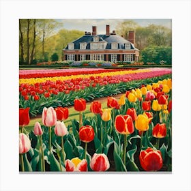 Tulip Field Canvas Print